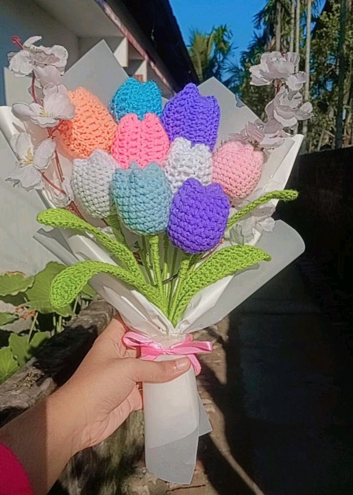 Crochet Pastel Tulip BOUQUET 💐