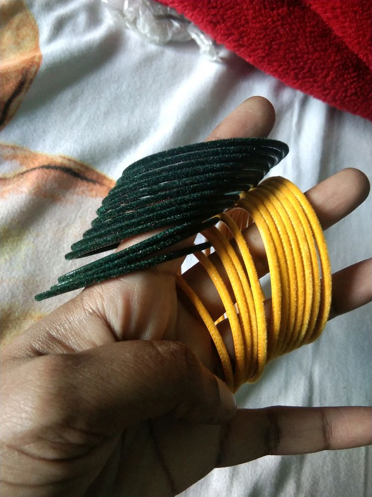 Velvet Bangles (12 Pieces)