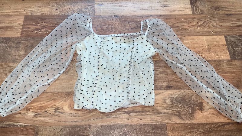 Crop polka Dot Top