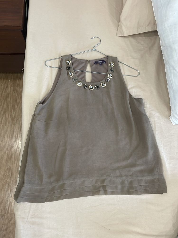 Embellised Necy Sleeveless Top