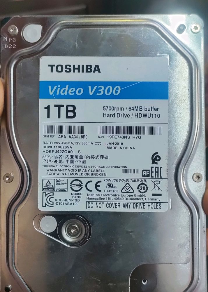 1TB TOSHIBA Hard Disk