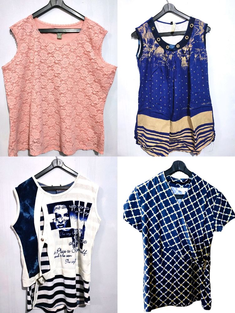 Combo Of 4 Fancy Tops/tunics