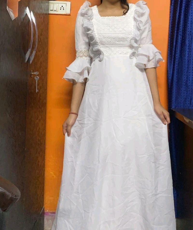 White Vintage Flair  Dress