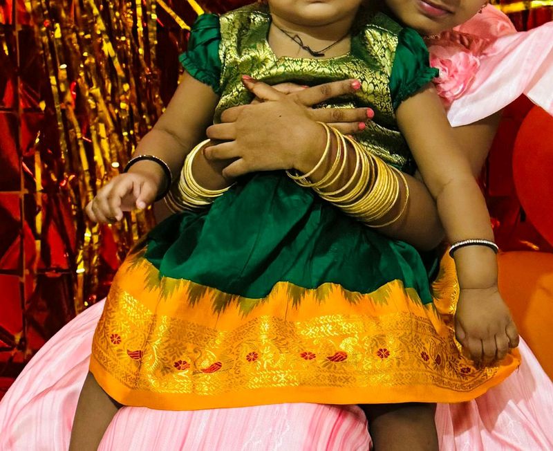 New Kid's Very Comfortable Traditional Pattu Frock