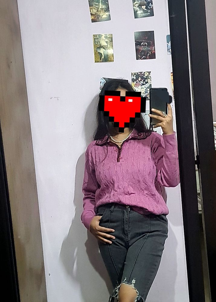 Korean Pretty Pink Sweater