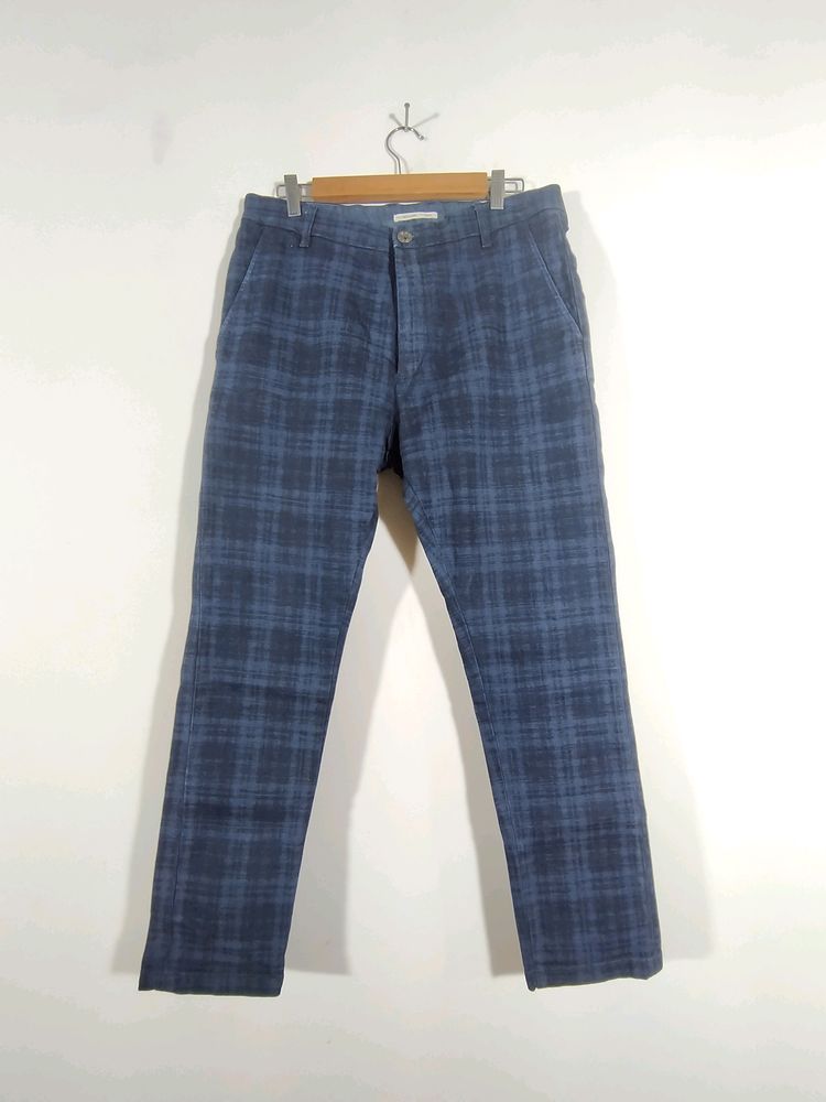 Navy Blue Printed Pants (Men's)