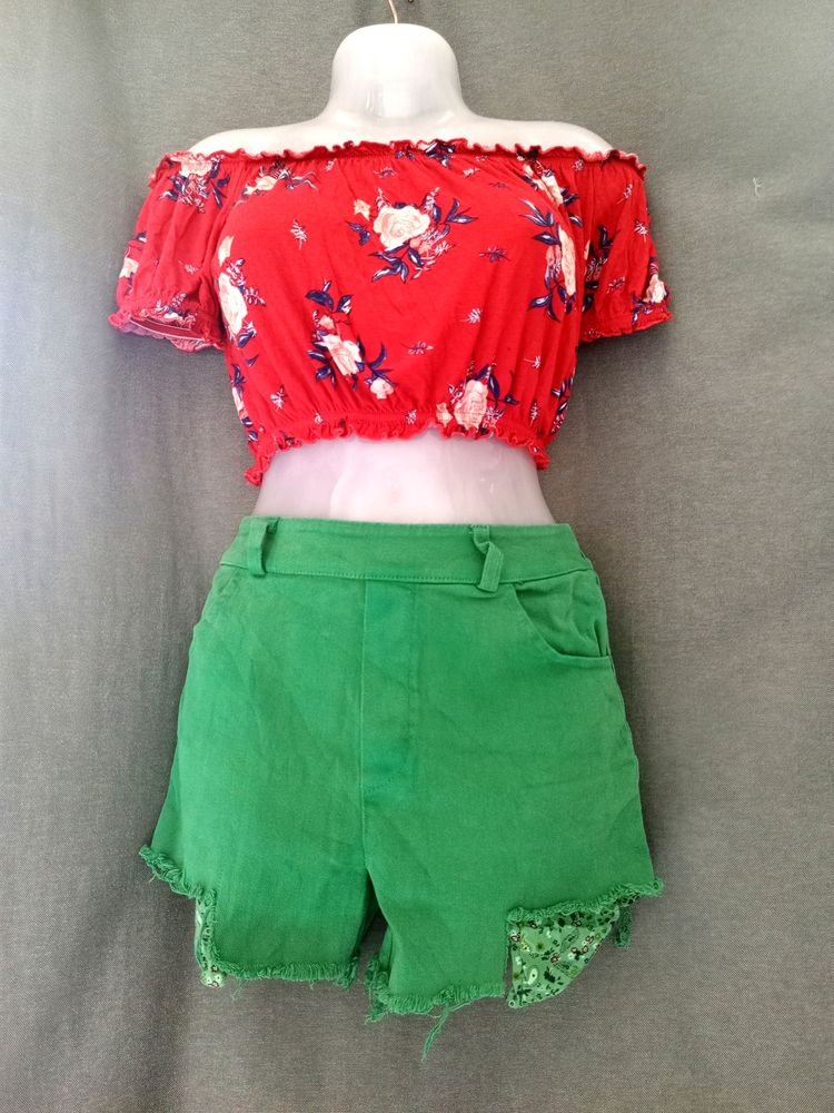 SALE OFFER TOP & SHORTS SET FOR GIRLS