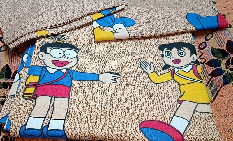 BRAND NEW DORAEMON CARTOON PRINTED COTTON BAJAJ BEDSHEET /KIDS BEDSHEET