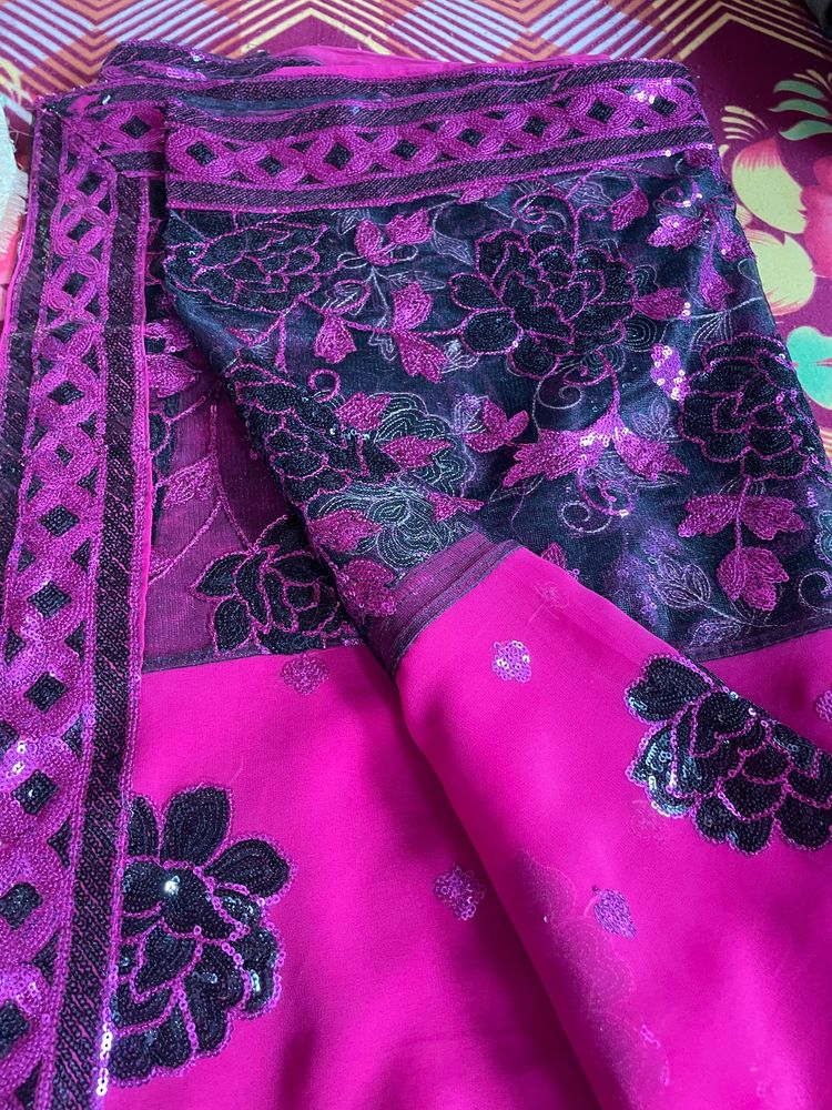 Magenta Saree