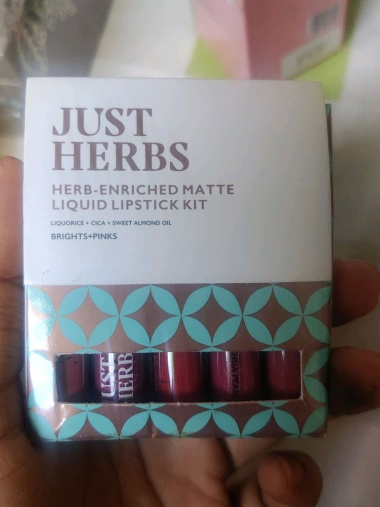 Brand New Just Herbs Lipstick Kit - Brights&Pinks