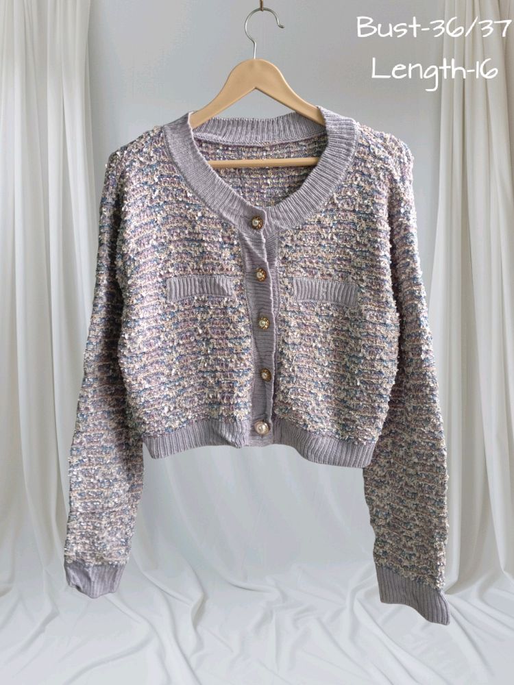 Soft Tweed Cardigan