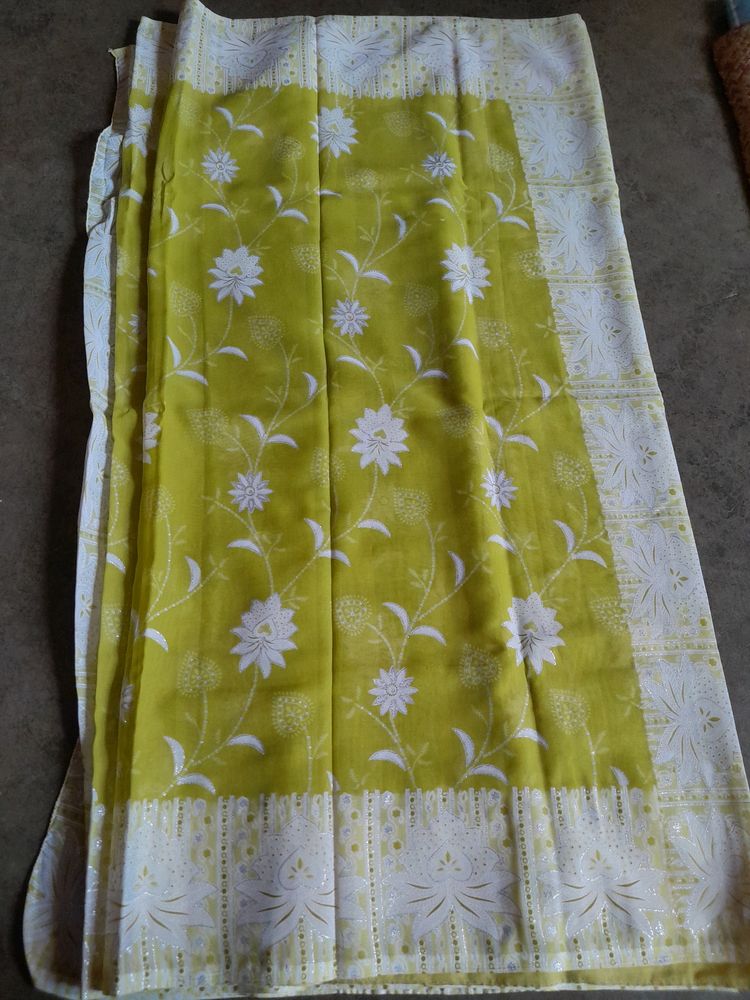 Synthetic Gerogette Saree