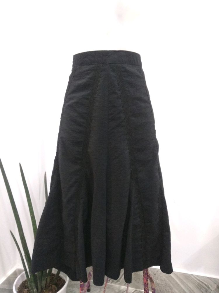 Black Lace Bordered Skirt