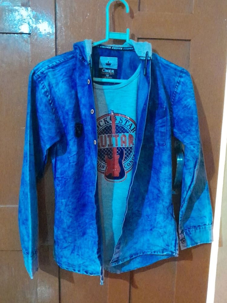 Jacket Attached with T Shirt