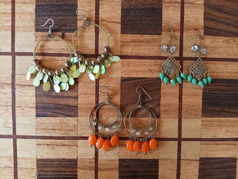 3 Sets Of Earrings