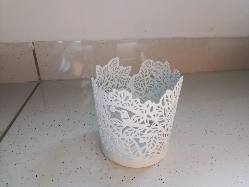 IKEA White Candle Holder