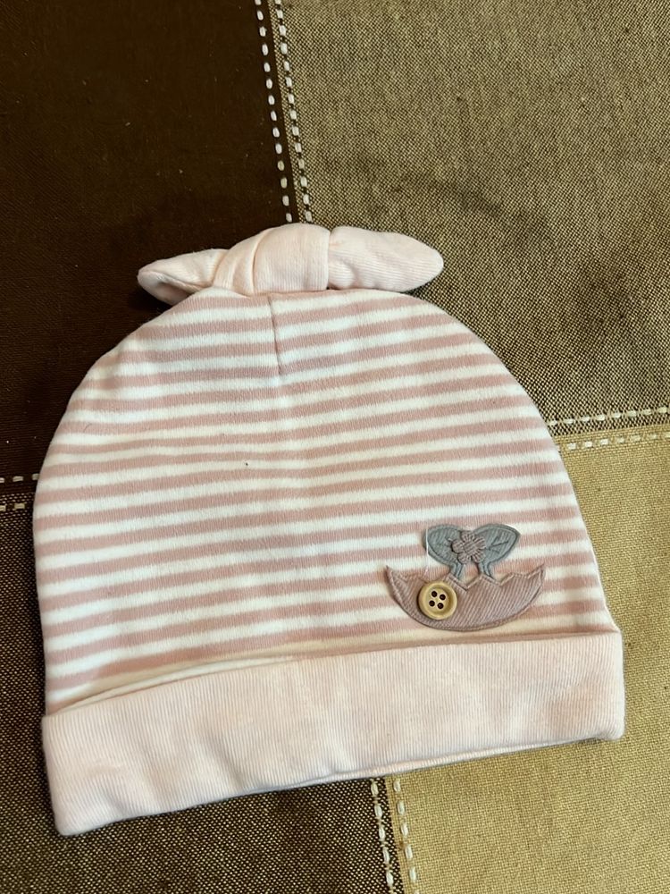 Newborn Baby Cap With Pretty Bow