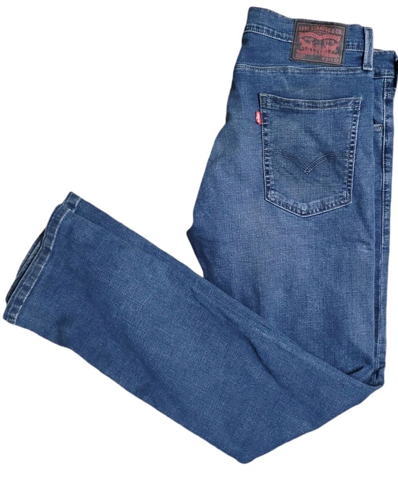 LEVIS 513 DARK WASH MENS REGULAR FIT JEANS