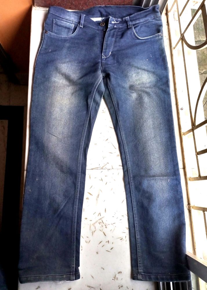 Men Blue Jeans, 32 Size, Soft Material