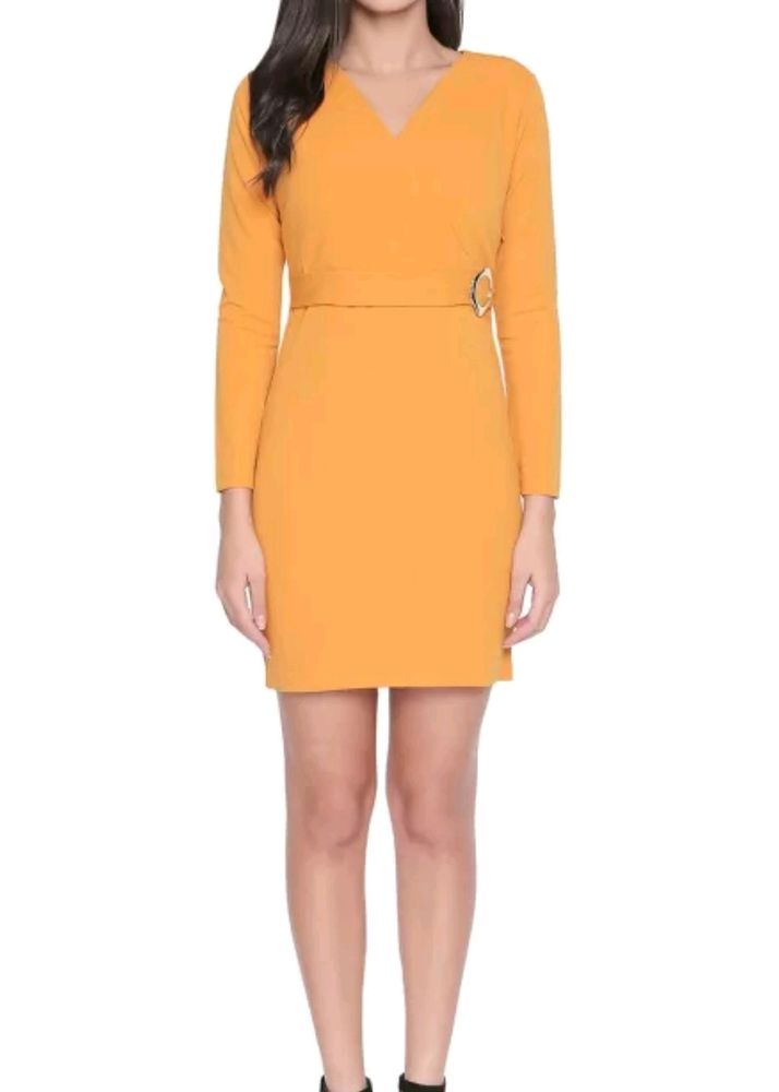 Women Sheath Yellow Dress💛