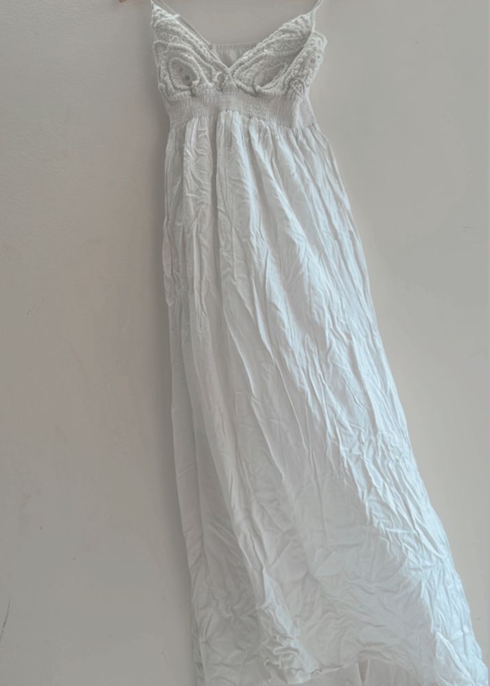 Cami Long  Dress With Lace Detail