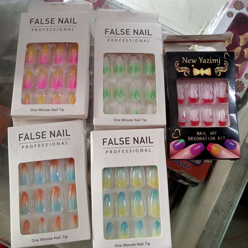 5 Combo Of False Nails