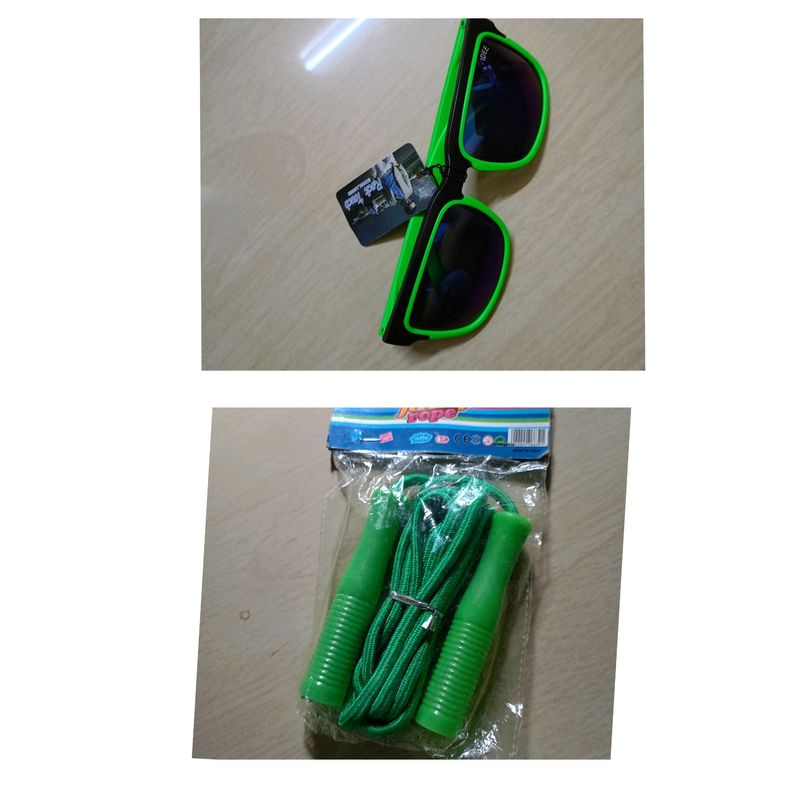 Combo Pack Of Skipping Rope And Sunglasses