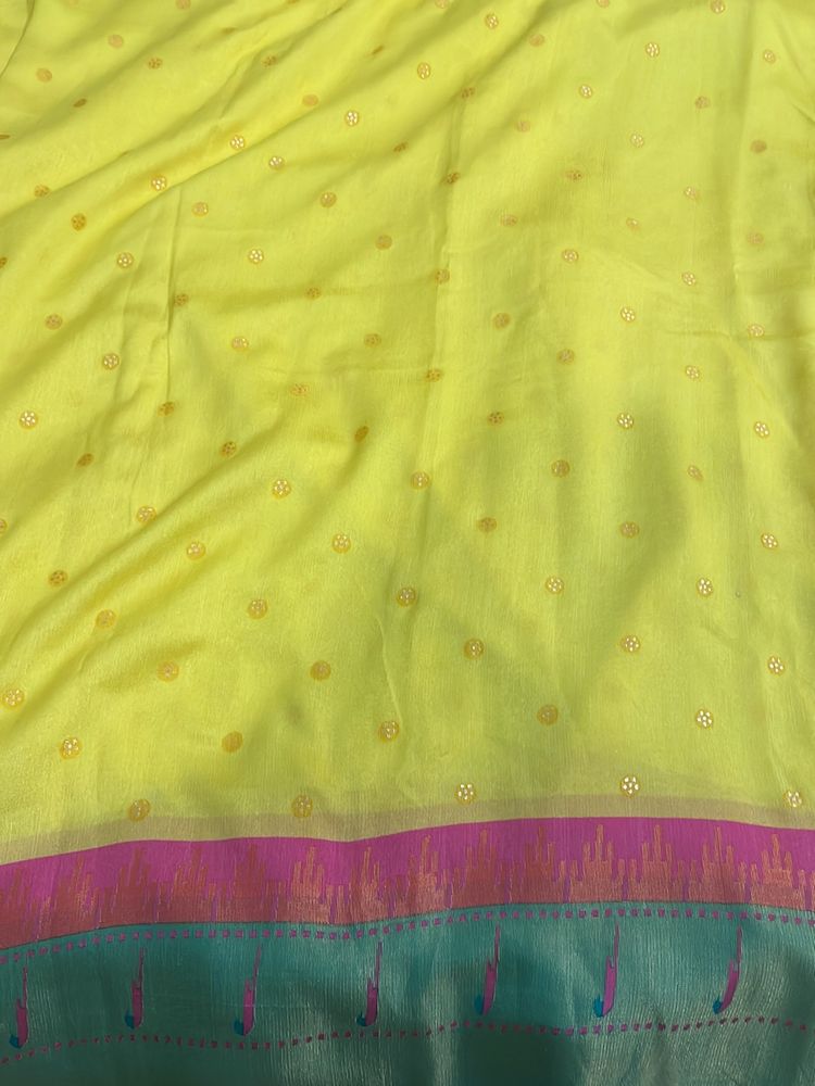 Designer yellow saree (New)