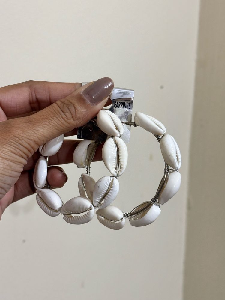 Beach Shell Earrings From Goa