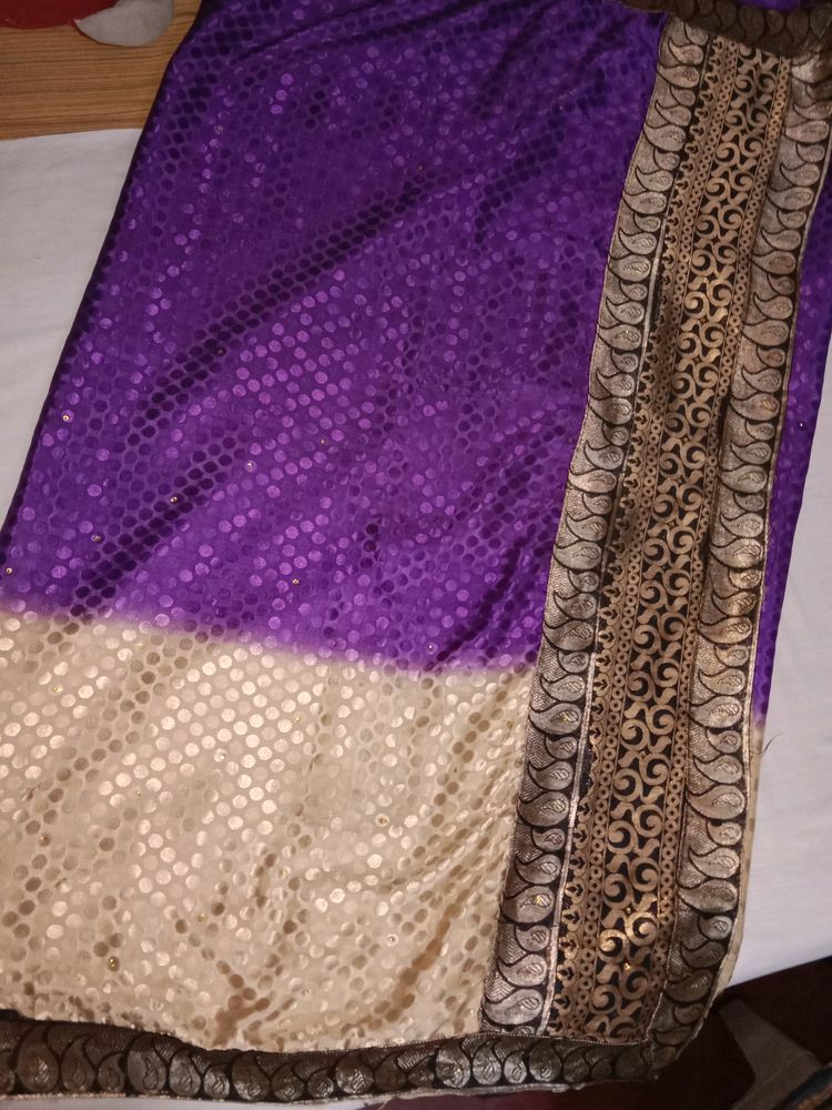 PURPLE SILK SAREE 🟣