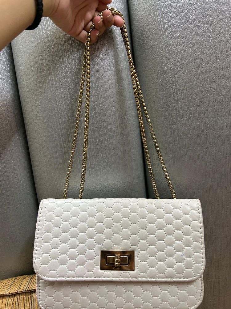 White Sling bag