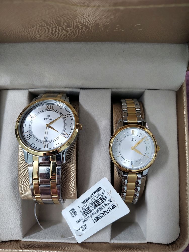 Titan Couple Watch Brand New