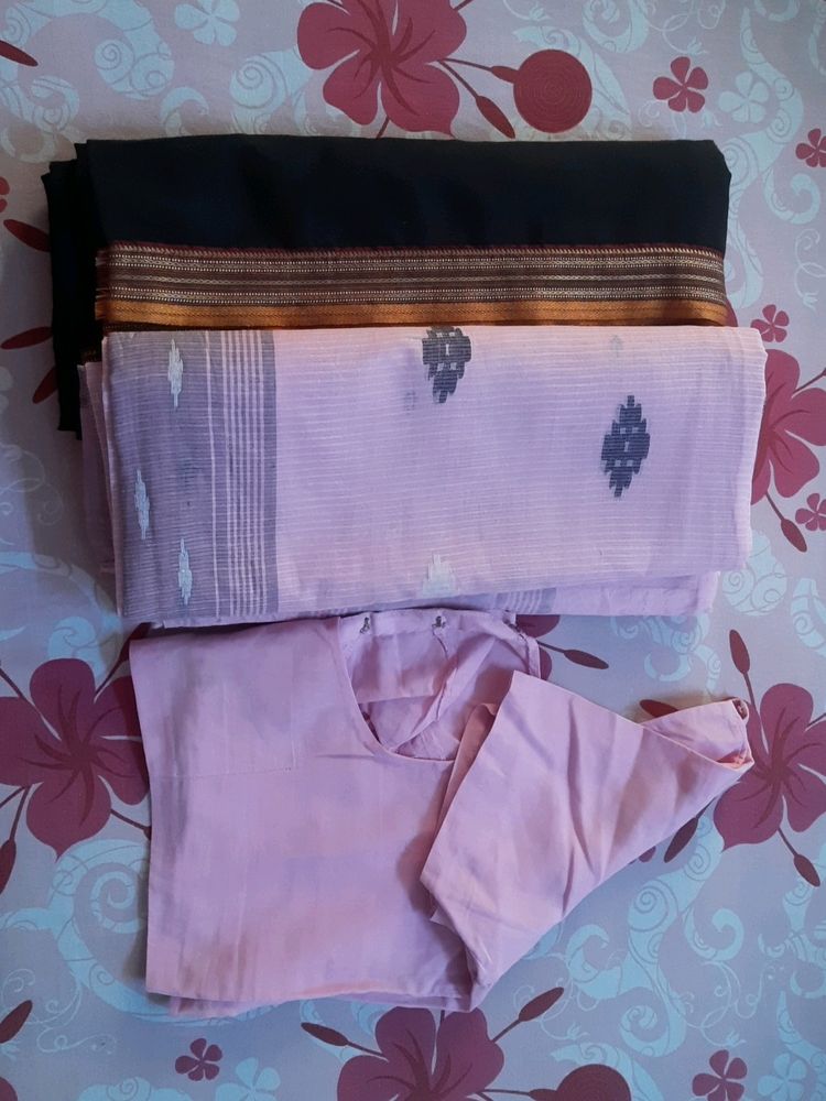 COMBO Black And Pink Sarees