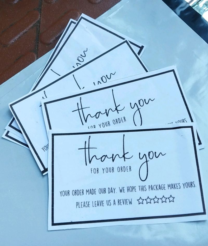 25 Thank You Cards