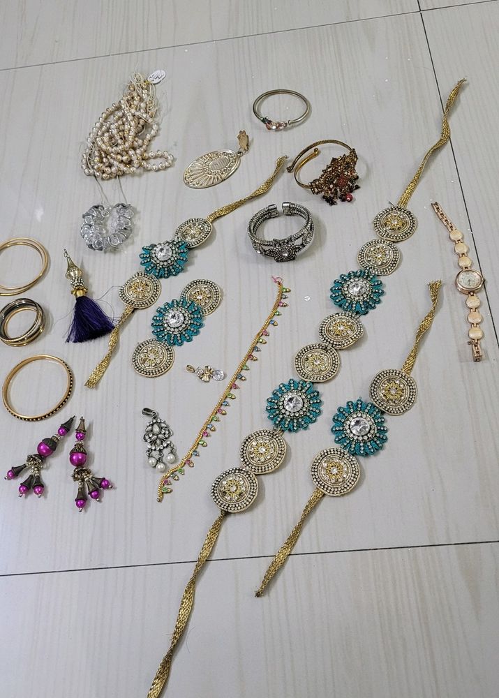 Lace Jewellery And Some Beads Which can make Mala