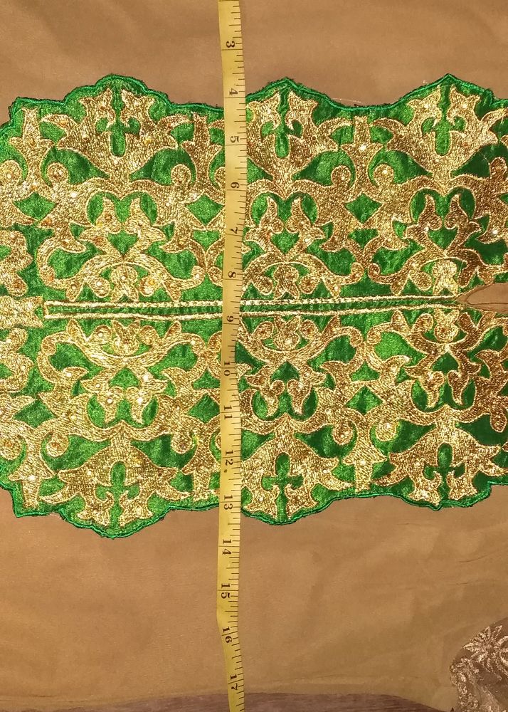 Dijon & Green Salwaar Suit Embroidery