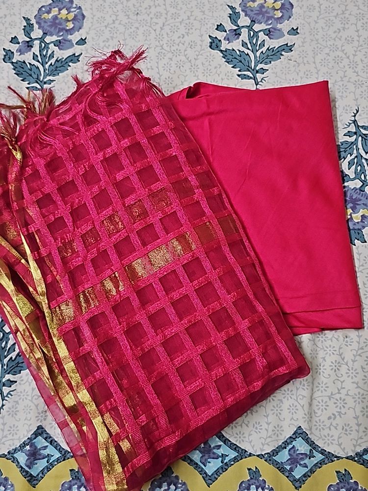 Magenta Color Chudidar And Duppatta Set