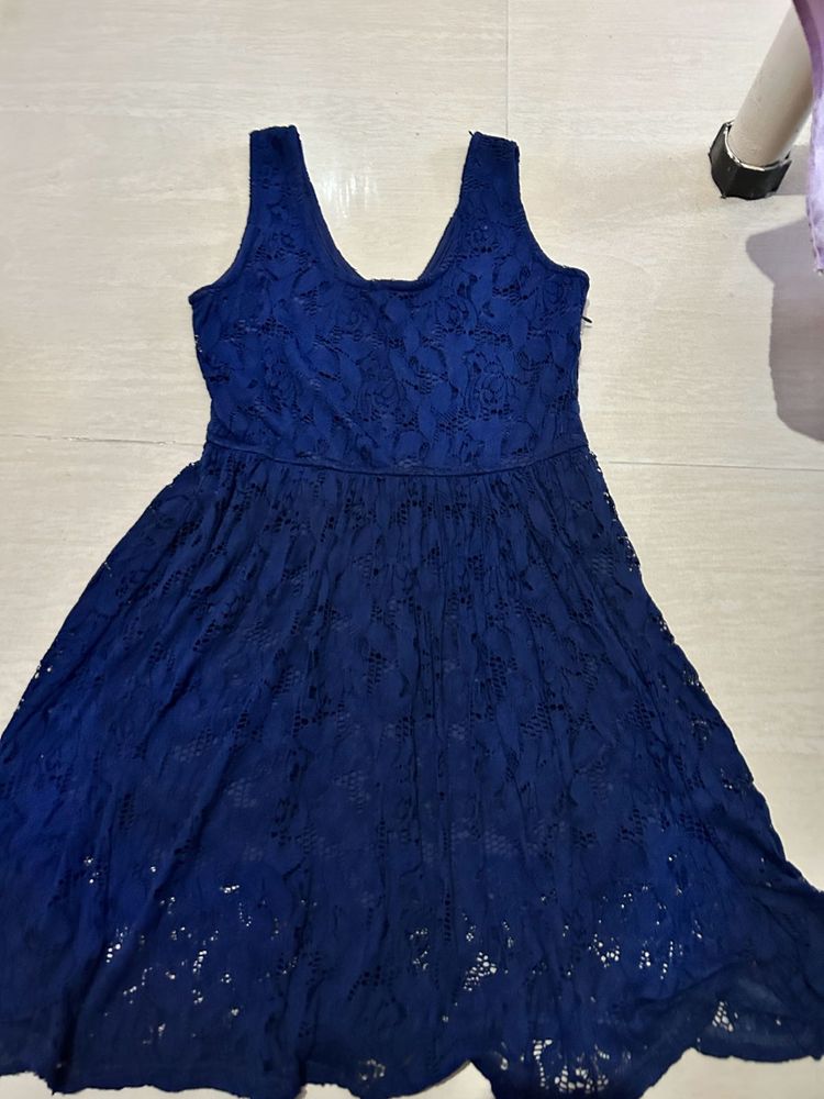 Blue Net Dress