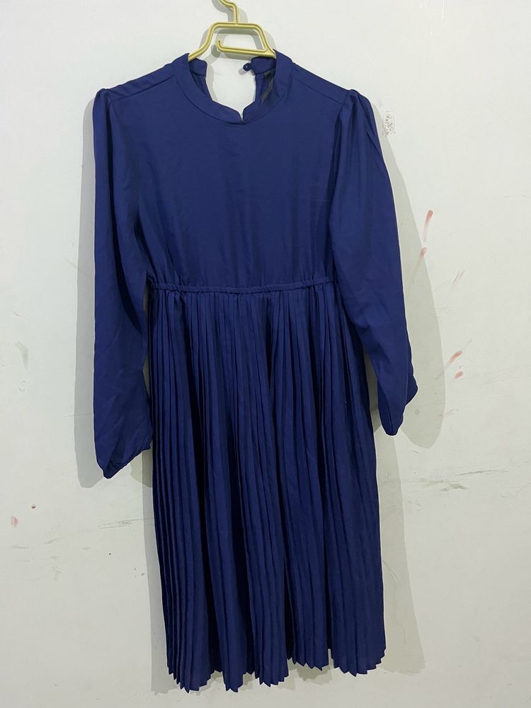 Dark Blue Flared Dress