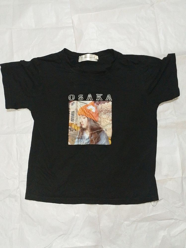 4-6yrs Black T-shirt