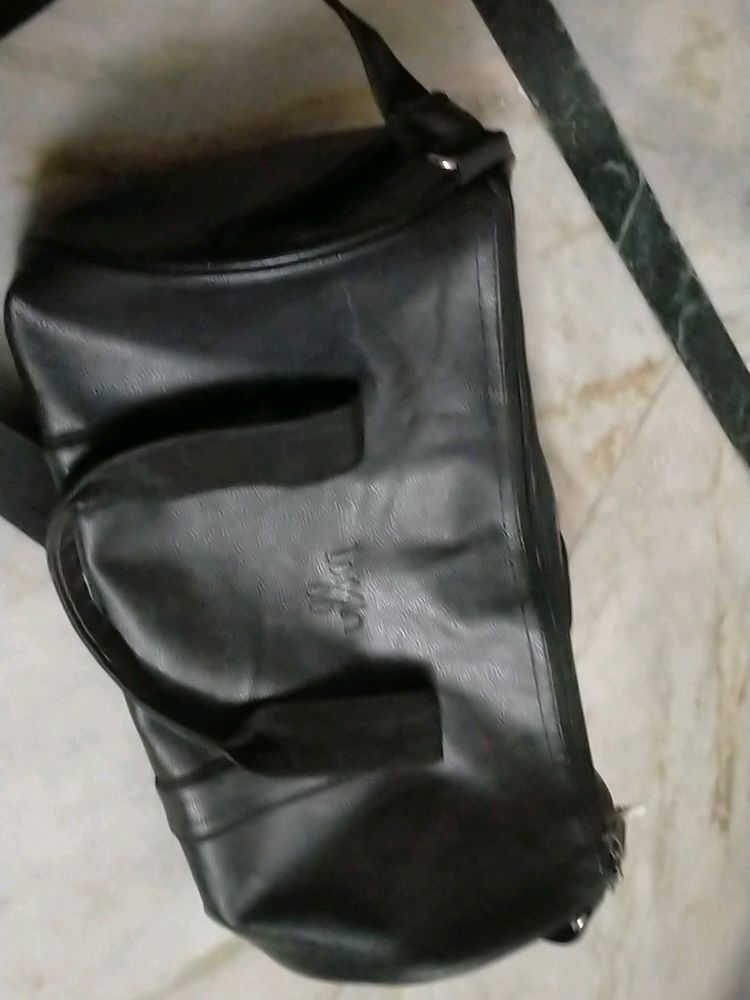 Mens Leather Gym Bag