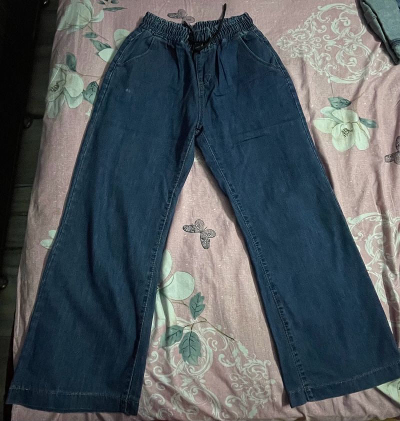 Denim Pants With Elastic