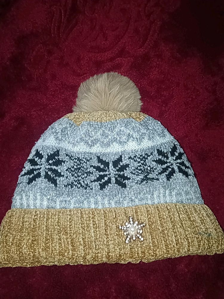 Woolen Cap For Girls And Womens