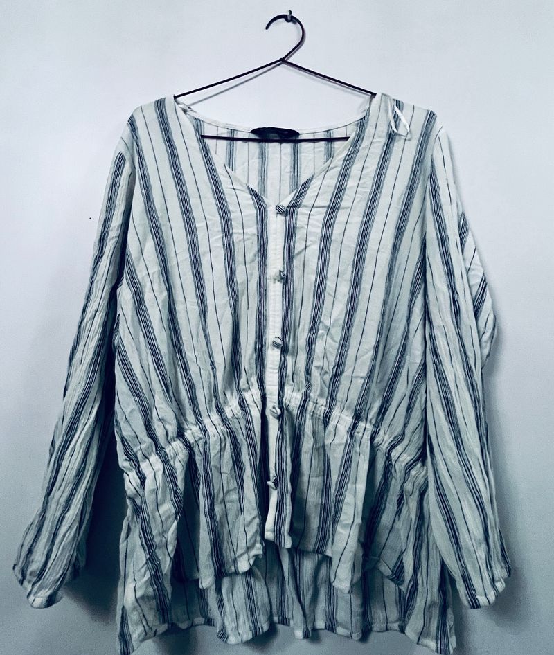 MARKS & SPENCER VERTICAL STRIPED TOP