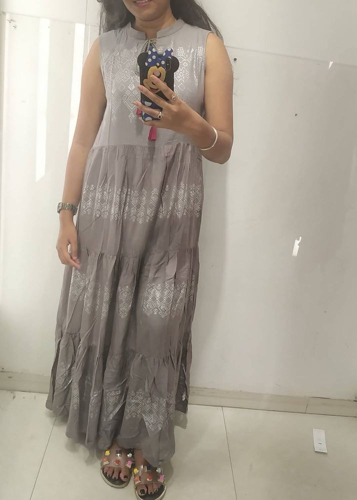 Grey Long Frock