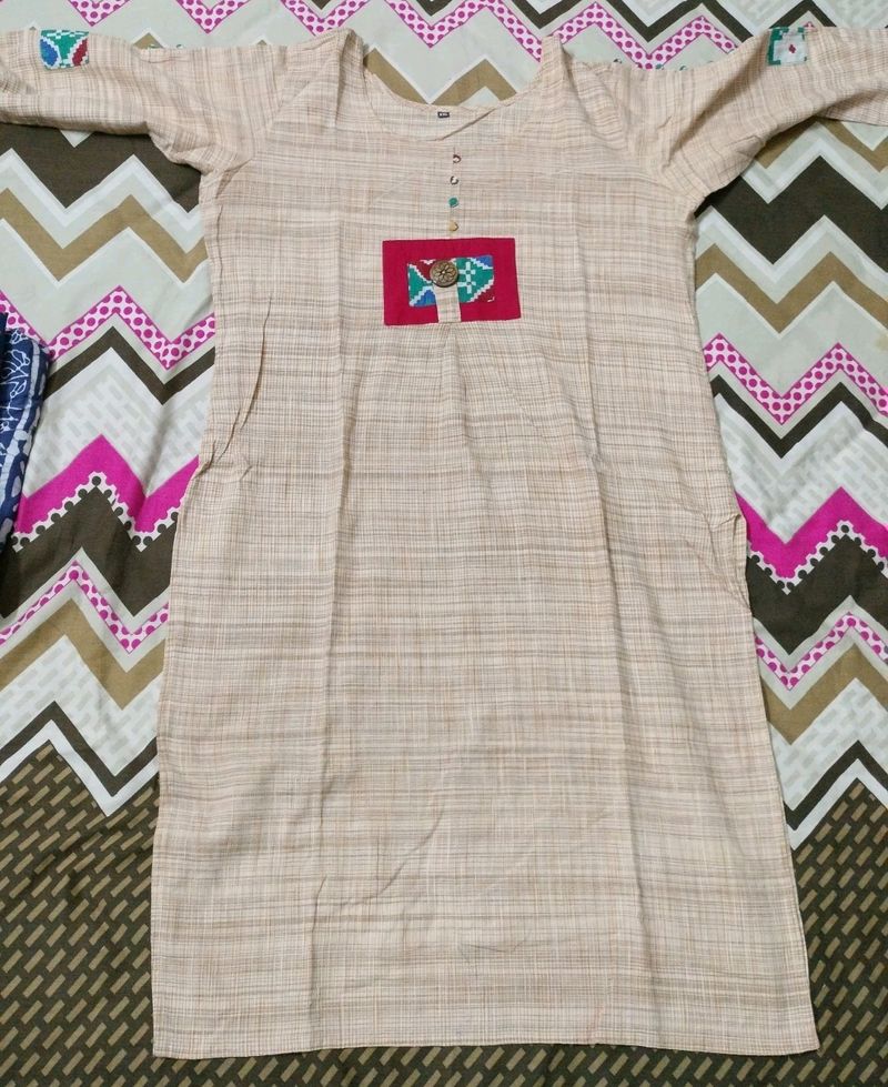 Beige Colour Kurti