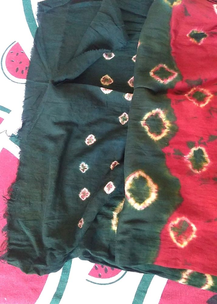 Green, Yellow And Red Jaipuri Dupatta