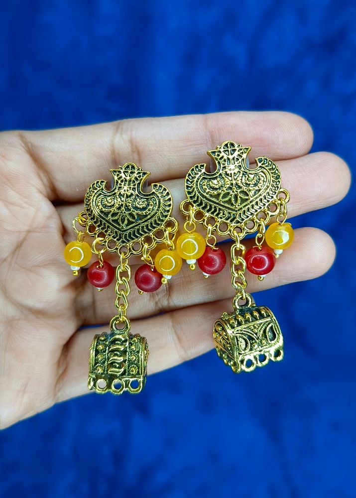 Oxidised Gold Colour Jhumka