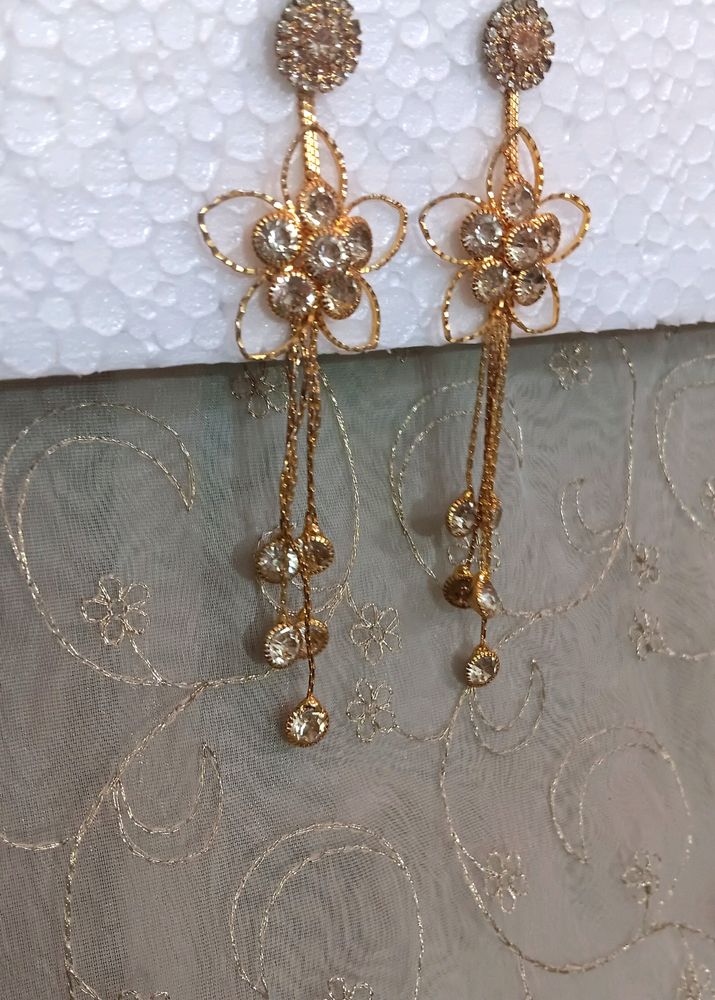 Beautiful Golden Long Earings