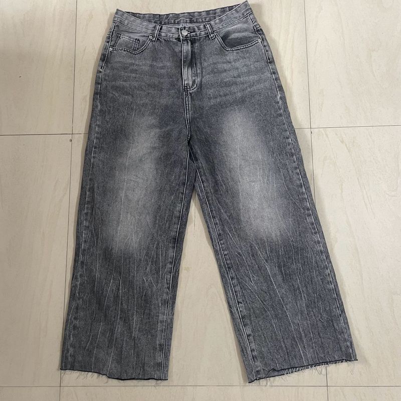 BLACK FADED KOREAN JEANS